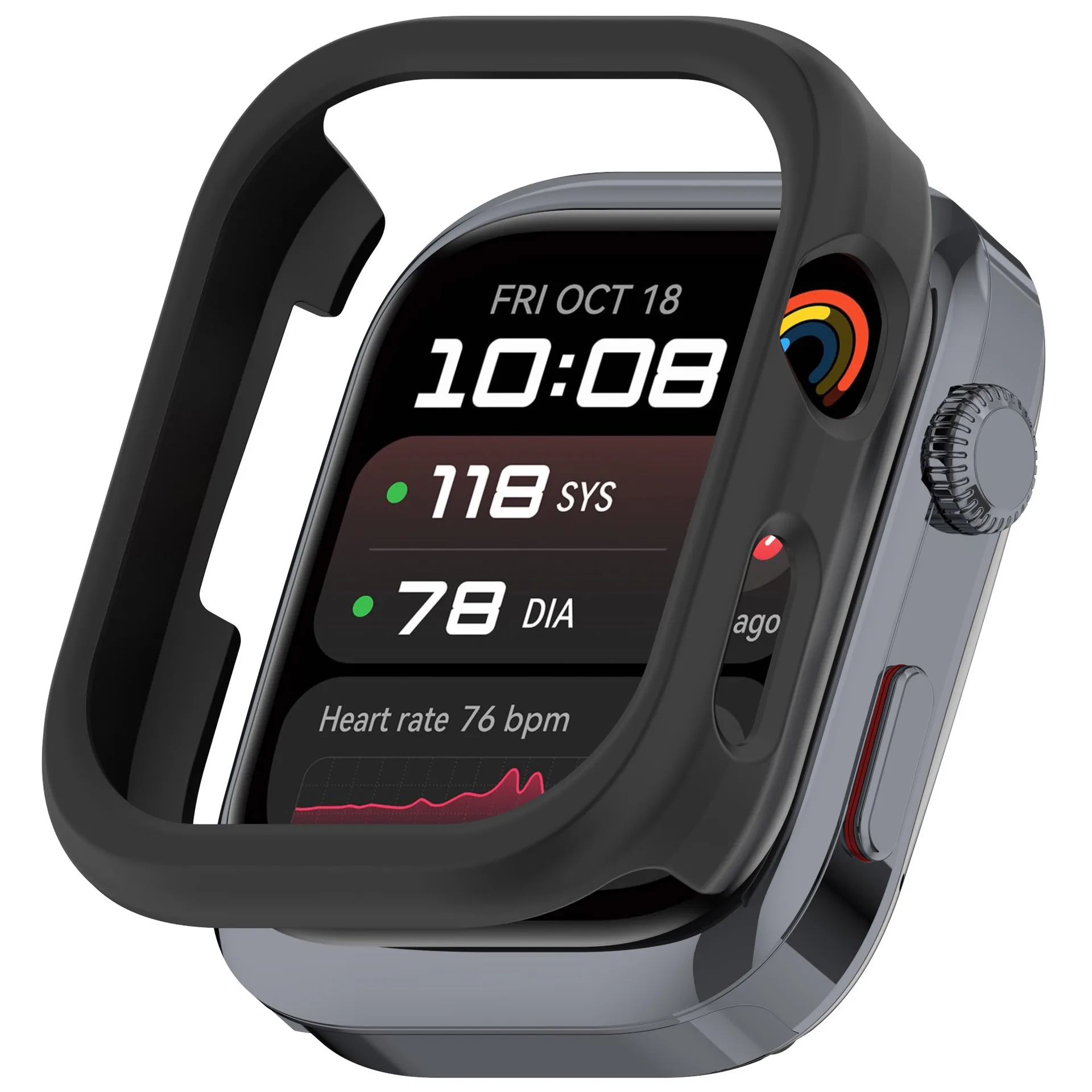 Silicone Sports Band with Magnetic D Buckle and PC Hollow Case - Universal Fit Bracelet