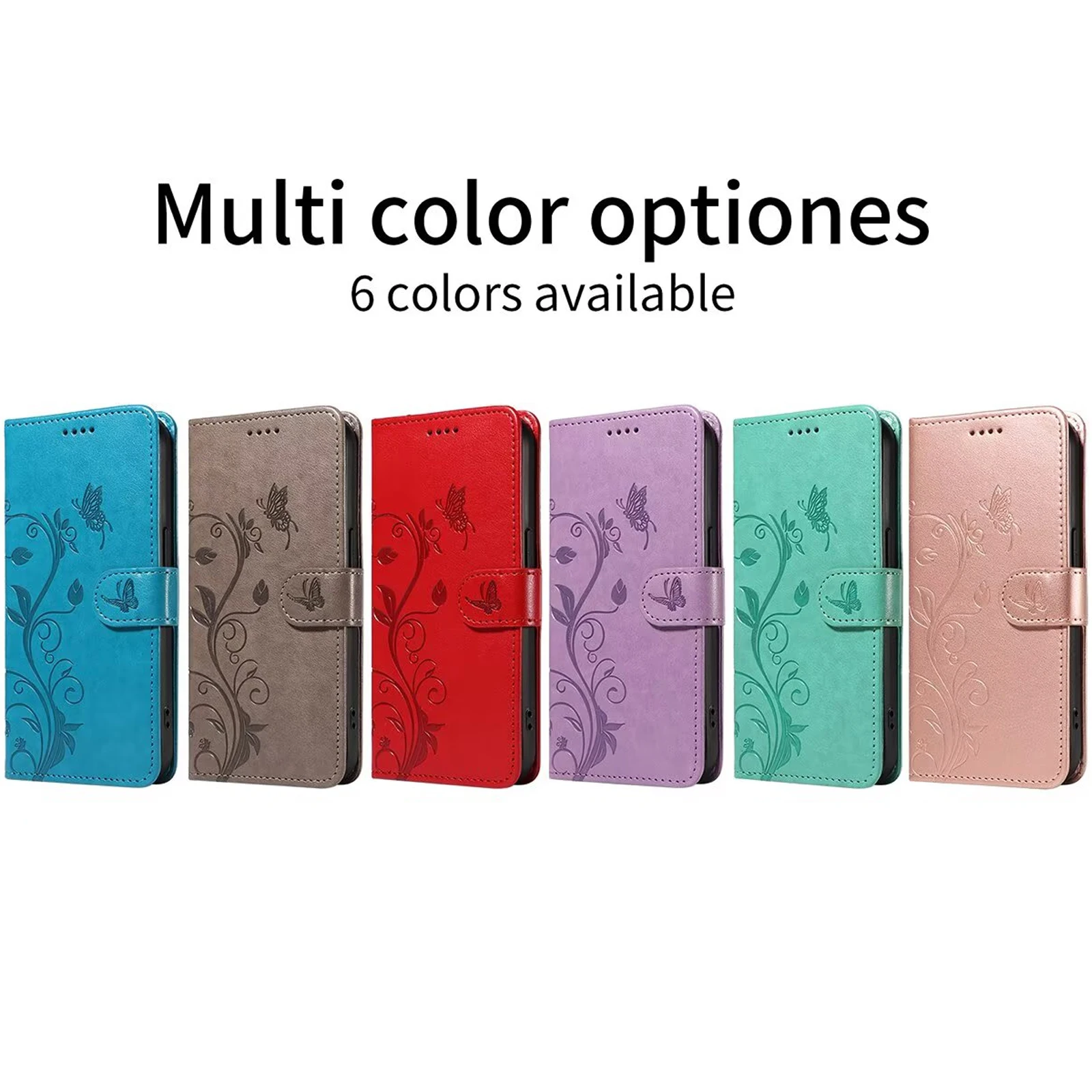 Sleek Magnetic Flip Leather Wallet Case - Universal Smartphone Cover
