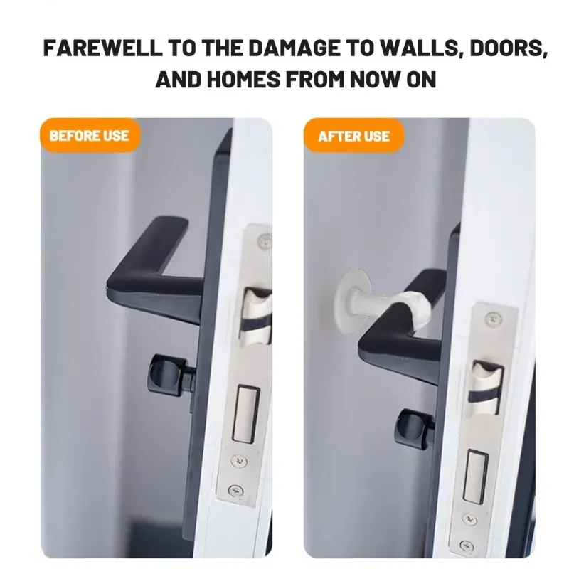 1-10Pcs Silicone Door Stops Transparent Door Handle er Baby Safety Shockproof Pads Wall Furniture Protective Home Stop