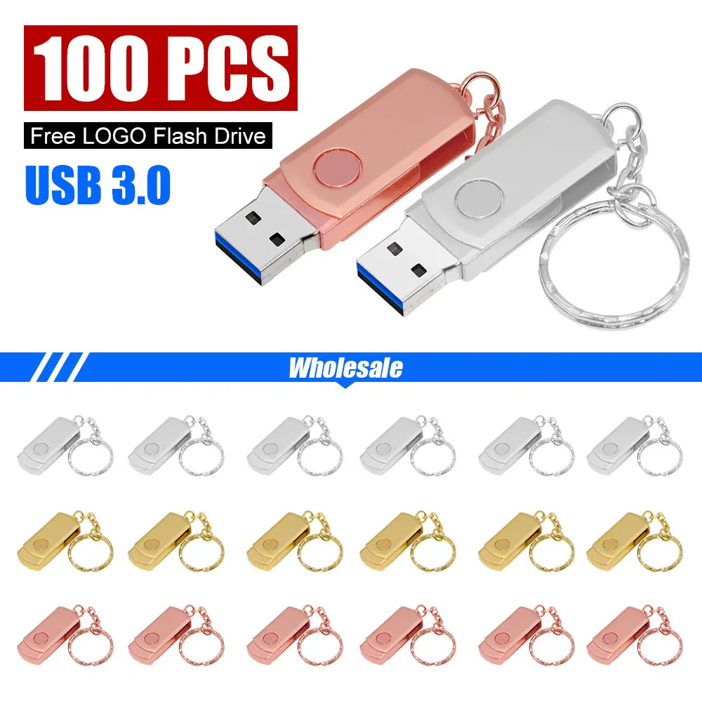 

100PCS/lot USB 3.0 Flash Drive Pen Drive 128GB 64GB 32GB 16GB Pendrive Memory Stick 32GB 64GB USB Stick Gift Free Custom LOGO