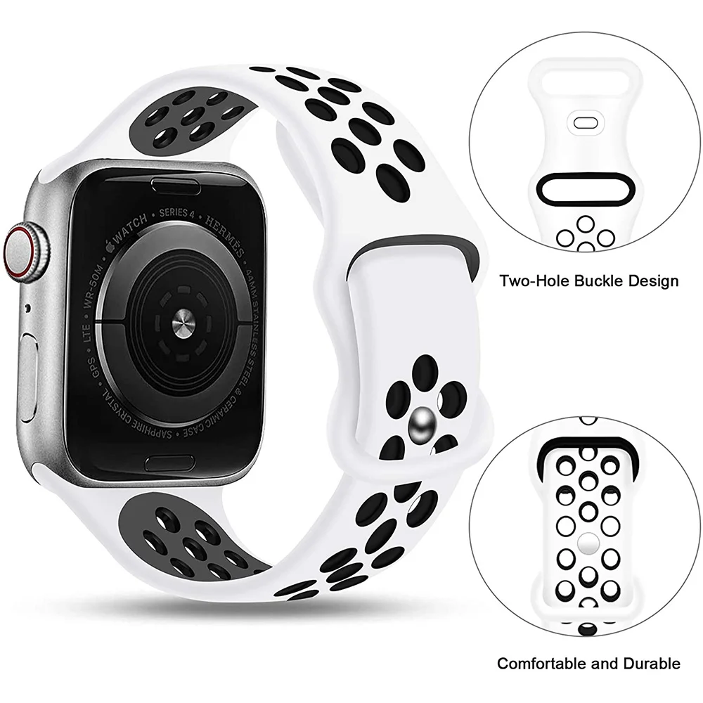 Case+Strap For Apple Watch band 44mm 45mm 38mm 42mm 41mm Silicone watchband  suit bracelet for iWatch series 3 4 5 6 se 7 band