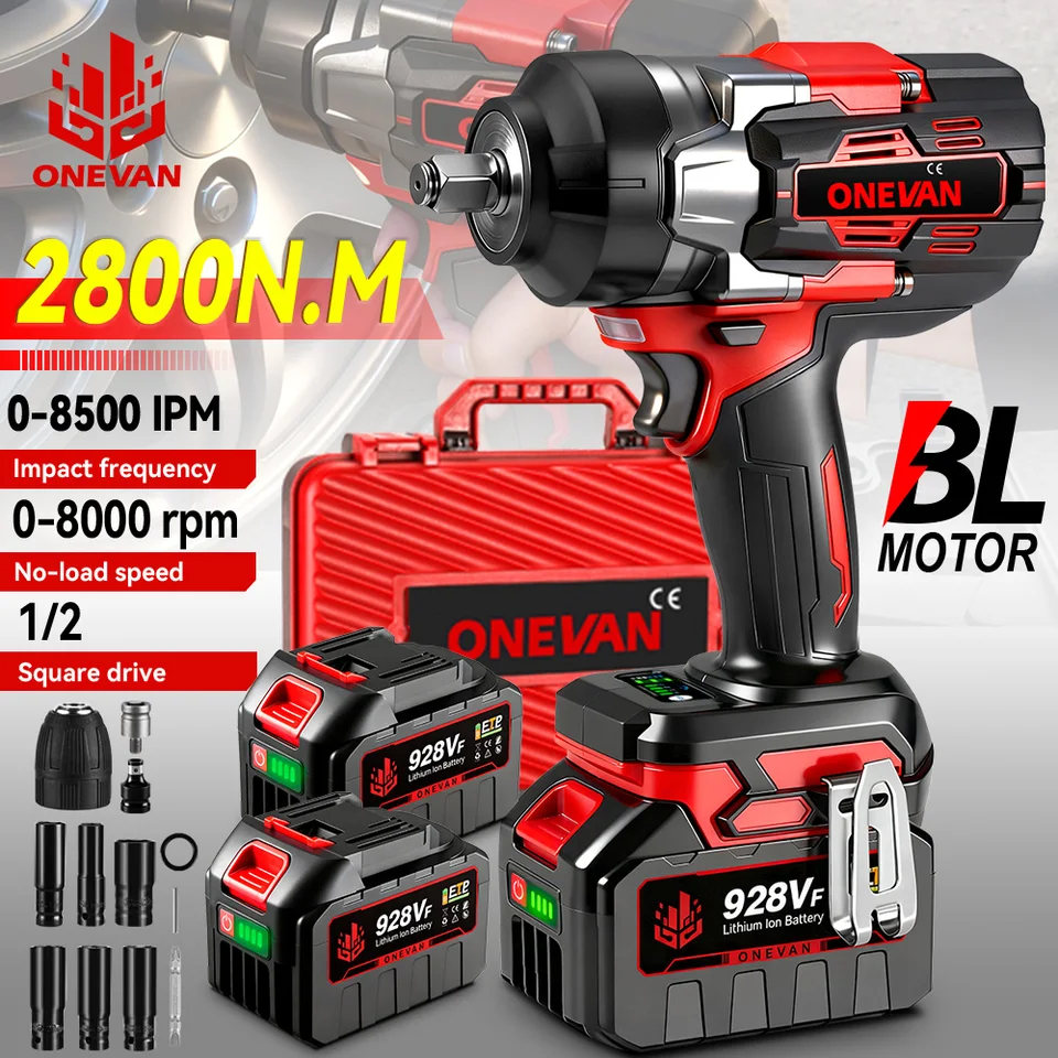 ブラシレス 2800N.M 電動インパクトレンチ 2800 ワット 1/2 インチ