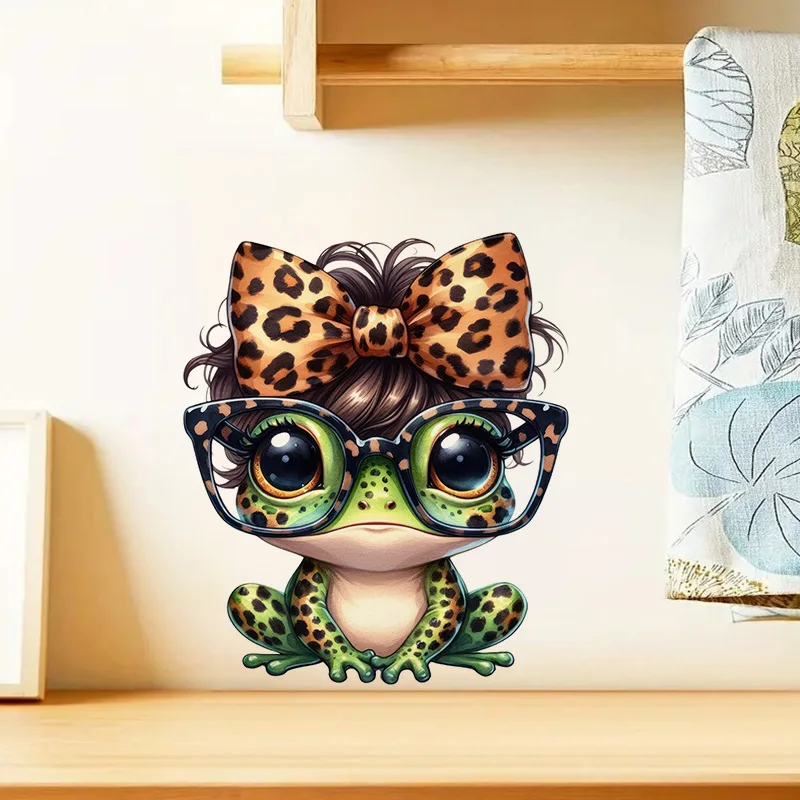Wall Stickers Toilet Stickers 1pc Funny Lady Leopard Frog Sticker
