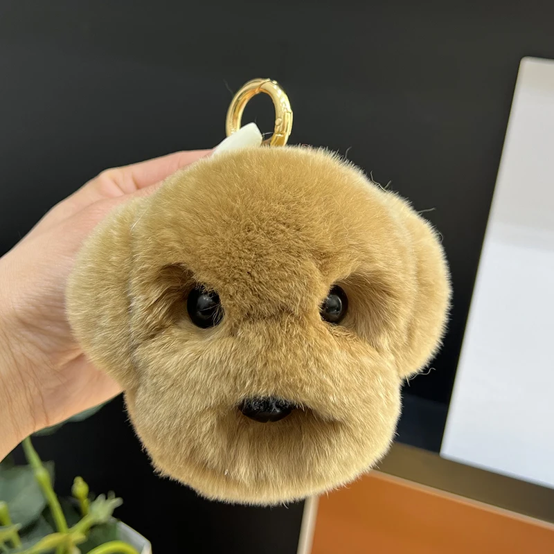 2023 New In Real Ball Fur Handmade Cute Key Chain Keychains Bag Accessory Car Keychain Gift Keyrings Gifts