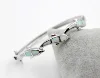 Charming Blue Opal Bangle Bracelet for Women 5