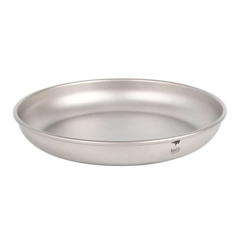 Keith Camping Tableware Titanium Plate Dinner Dish Ultralight Outdoor Travel Picnic Dinnerware Titanium Saucer 150ml-450ml 2
