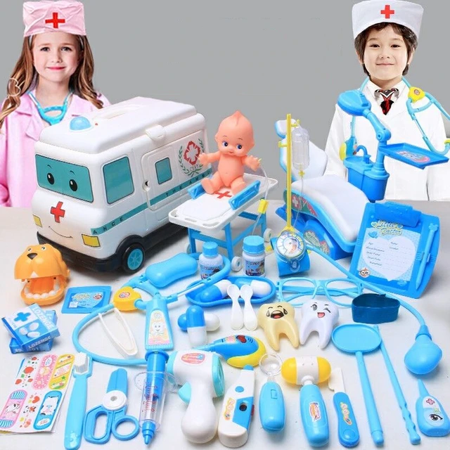 New Doctor Set for Kids Pretend Play Girls Role-playing Games Hospital Accessorie Medical Kit Nurse Tools Bag Toys Children Gift 1