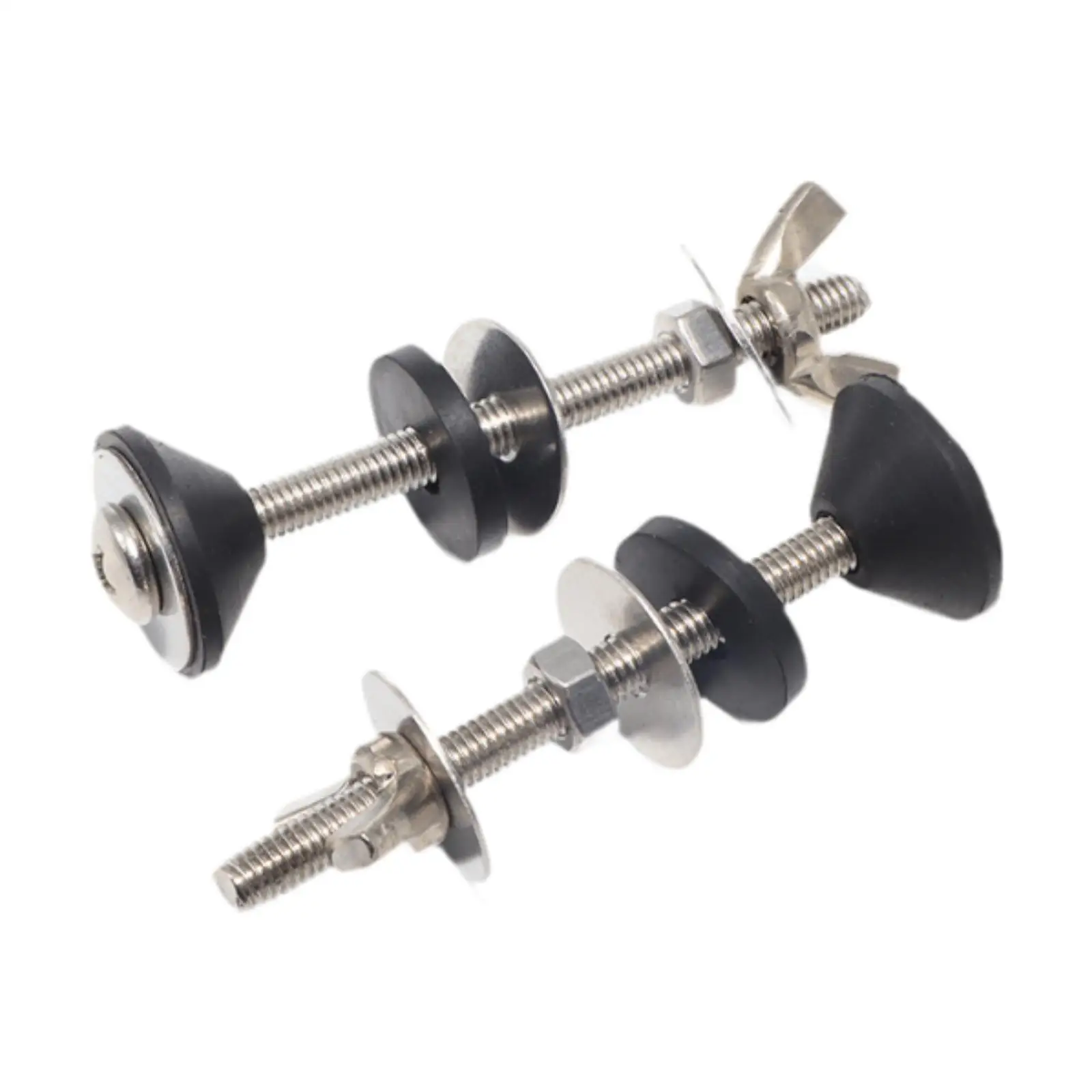 2Pcs Toilet Bolts Screw,Rubber Gaskets Household Home Universal Replacement Toilet Seat Bolts Water Part with Nuts