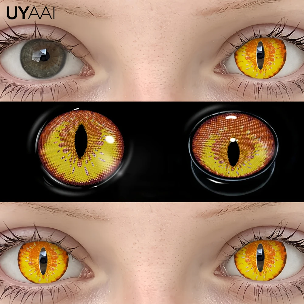 Enhanced Colored Cosplay Contact Lenses for Halloween and Costume Makeup