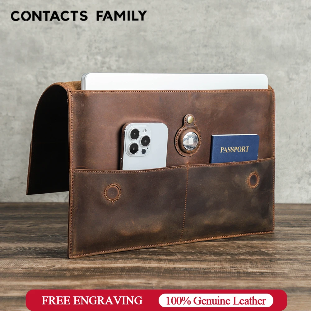 Família de Contact-bolsa de Couro Laptop Capa para Macbook Pro Air 13 em 14 em 15 em 16 em Capa Protetora Airtag Case Bolsa