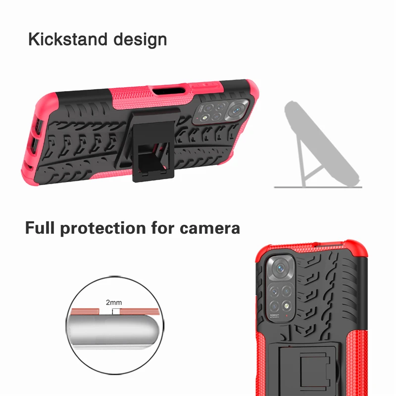 Cover For Xiaomi Redmi Note 11S Case Bumper Dual Layer Armor Back Cover For Redmi Note 11S Case For Redmi Note 11S 11 Pro Case