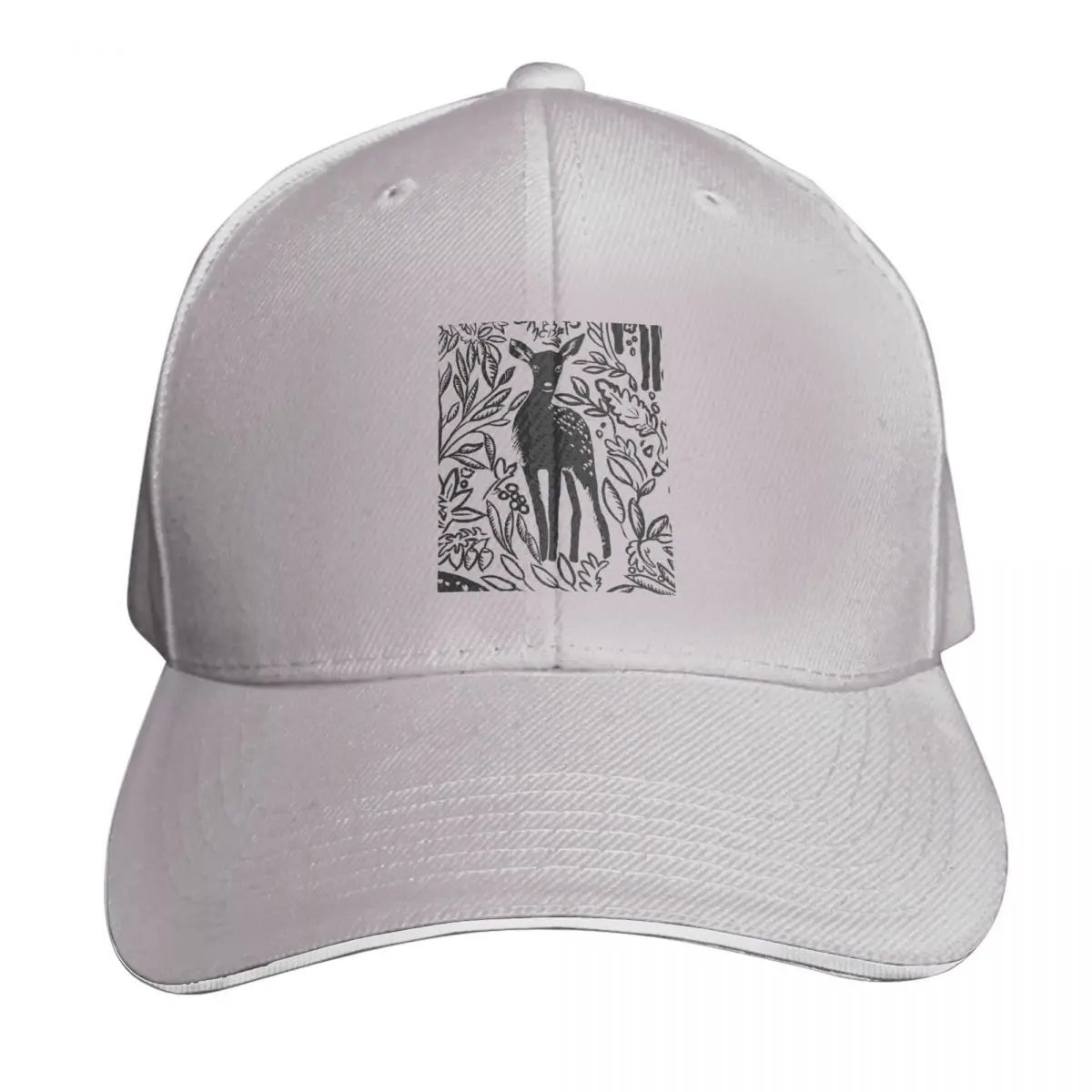 

Deer Woodcut Casquette, Polyester Cap Retro Moisture Wicking Birthday Gift