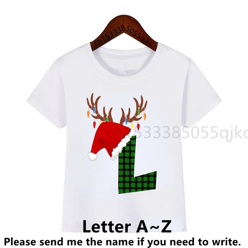Camisetas personalizadas para fiestas familiares con nombre de Navidad, camisetas personalizadas con letras mayúsculas, camisetas para niños con cualquier nombre, camisetas para mis hijos