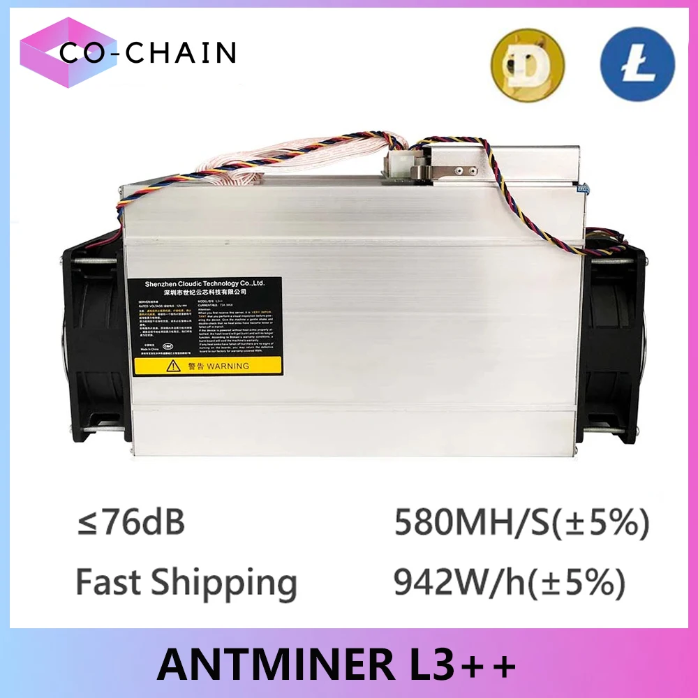 ANTMINER L3++( With power supply )Scrypt Litecoin Miner