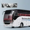 1/32 Alloy Single-layer Bus Car Model Toys Diecast Simulation Metal Business Bus Vehicle Sound Light Pull Back Children Gift Toy 3