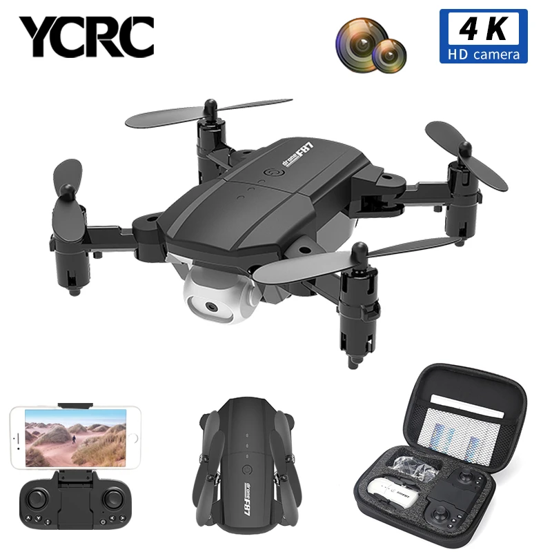 F87 RC Mini Quadcopter Professional drones with Dual camera WIFI FPV 4K HD Fixed Height Foldable Dron Helicopter Toys RC Quadcopter modern