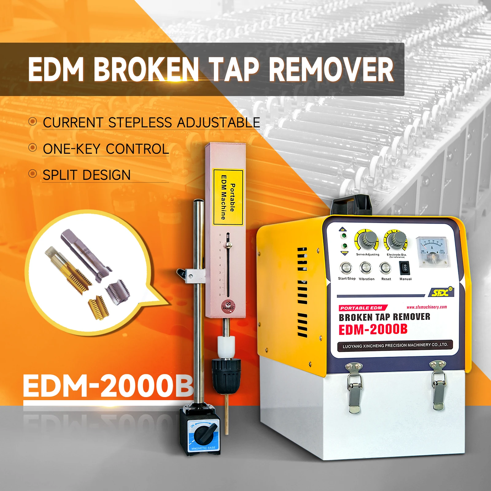 

New Arrival 2000W Broken Tap Remover EDM-2000B Spark Erode Tap Buster Tap Disintegrator M2-M36 Broken Bolt Remover