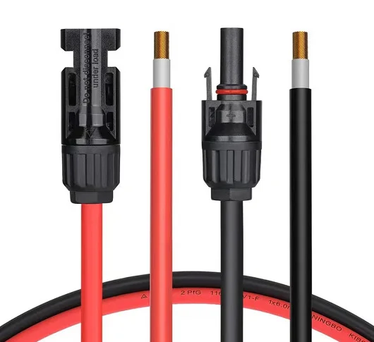1-10m 태양광 케이블 PV 와이어 연장 빨간색 및 검정색 케이블 조립 와이어 4mm² 6mm² 10AWG 12AWG 방수 커넥터 포함