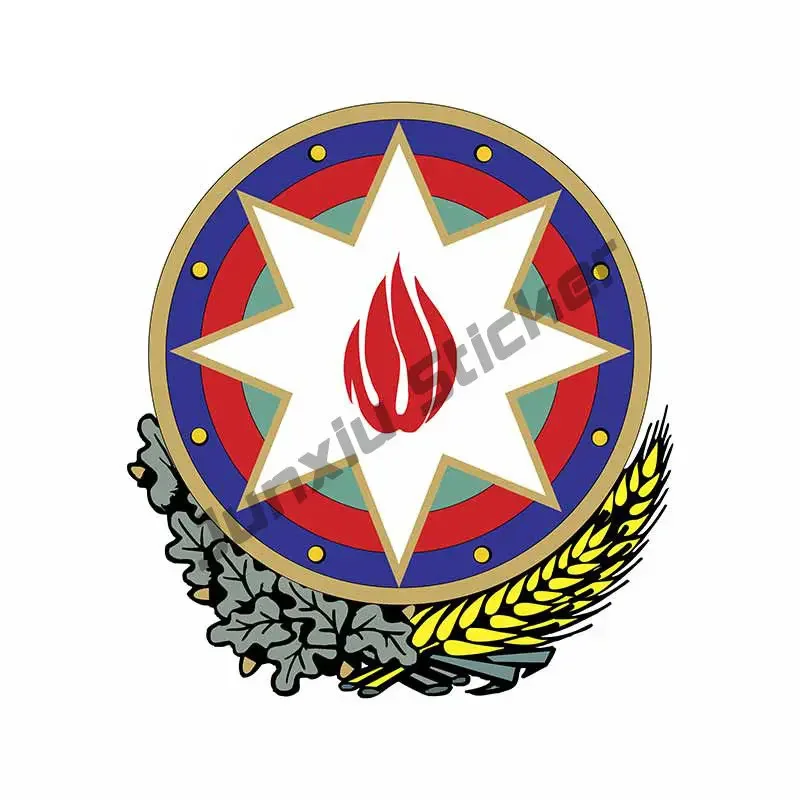 Azerbaijan Pride Flag Decal Sticker - Two 3" Full Color Vinyl Stickers For Car, Laptop, Wall, Bumper - View #4
