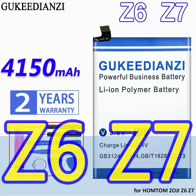 

GUKEEDIANZI High Capacity Battery 4150mAh for HOMTOM ZOJI Z6 Z7 Bateria