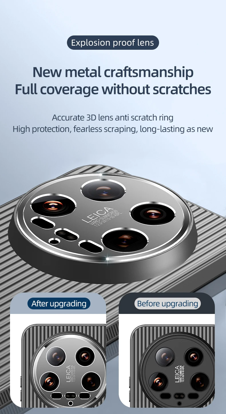 per Xiaomi Mi 14 Redmi K40 Pro Ultra Custodia per telefono 3D Stripe Metal Cover Proteggi fotocamera Opaco Soft Shell Anti-caduta Antiscivolo Fundas_voghion.com