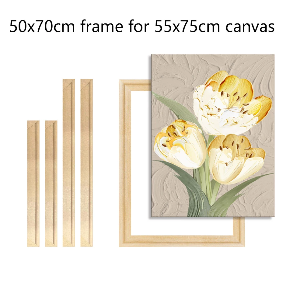 Wooden Frame For Wall Canvas Pictures Painting Picture Poster 50x70cm