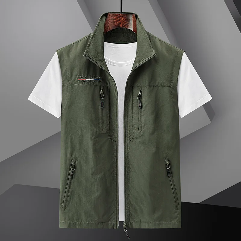 Dress Vests Work Vest Men Men's Summer Tactical Jackets Motorcyclist Multi-pocket Sleeveless Jacket Fishing Clothing Hunting Coat MAN Coats