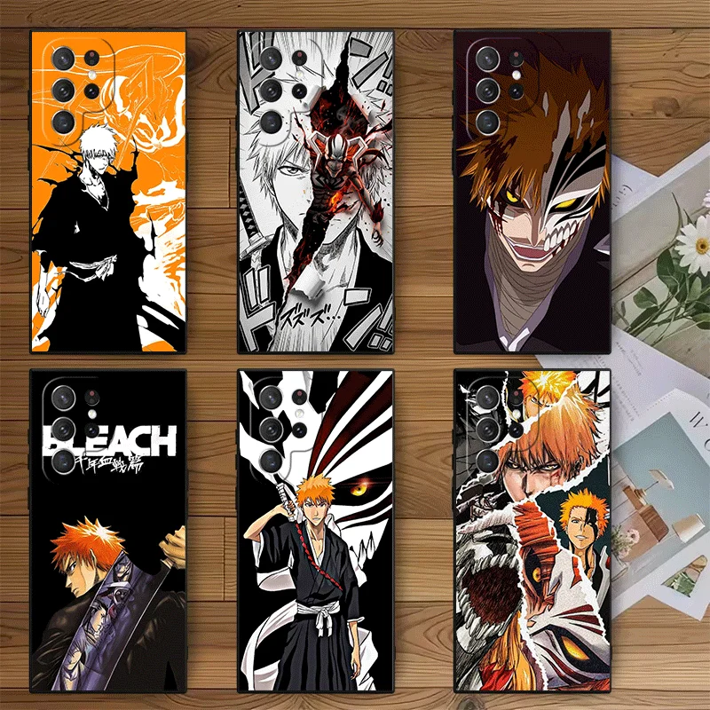 Bleach Kurosaki Ichigo Soft Black Phone Case Cover