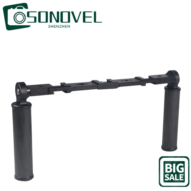

360 Degrees Adjustable Carbon Fiber Two Handed Support for Live Streaming and Low Shot Stabilization Camera Accessories