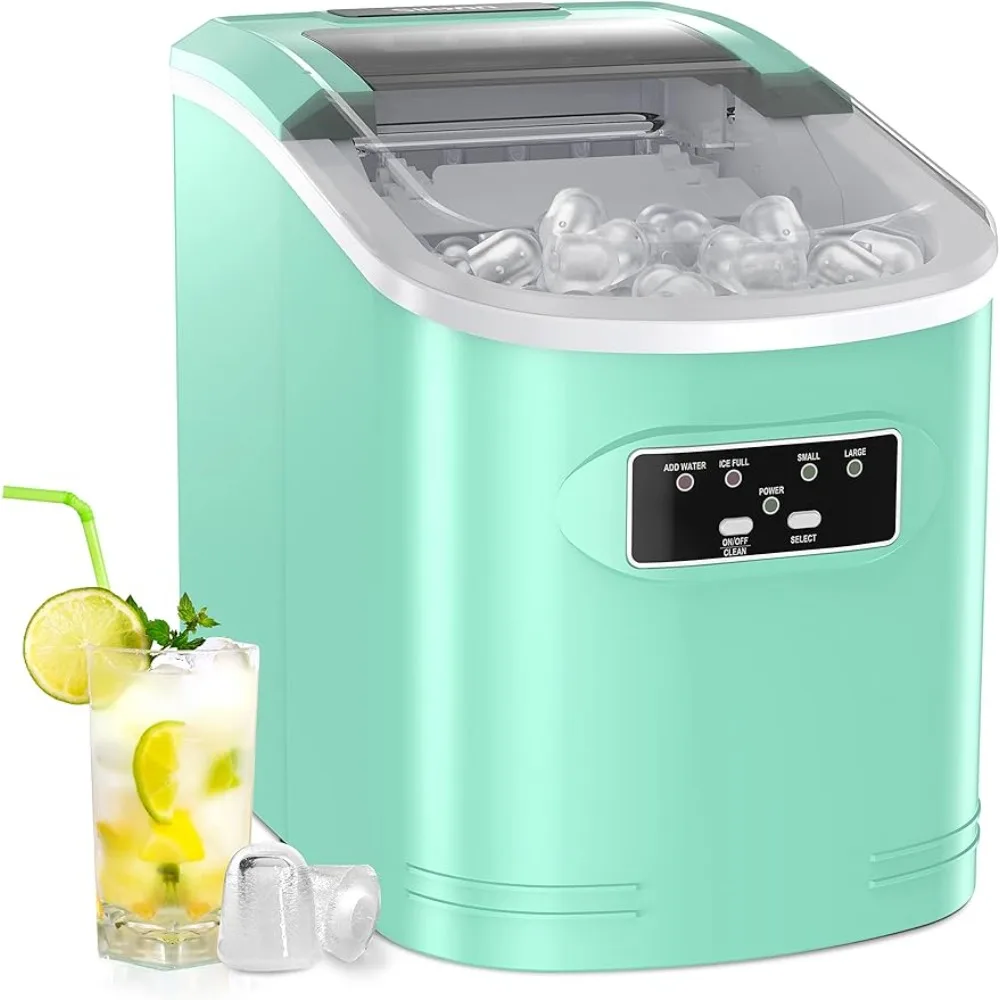 

Silonn Ice Maker Machine Countertop, 26 lbs in 24 Hours, 9 Cubes Ready in 6 Mins, Self-Clean Ice Maker Compact Portable Ice