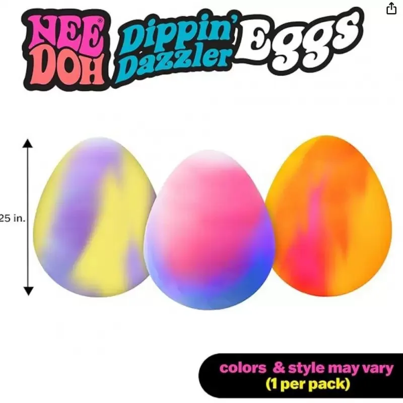 Color Changing Dippin Dazzler Egg Easter Egg Revival Holiday Stress Relief Toy Soft Rubber, Vinyl, And Kneading Music_voghion.com