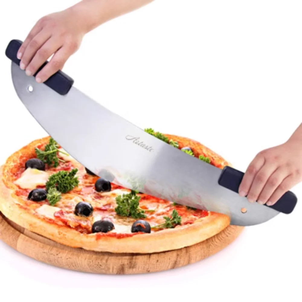 

Pizza Cutting Tool Half-moon Pizza Rocking Knife Kitchen Accessories Outils De Cuisine Accesorios De Cocina