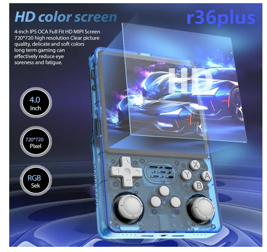 R36S Plus Game Console Emulator Inch IPS Screen Retro Handheld