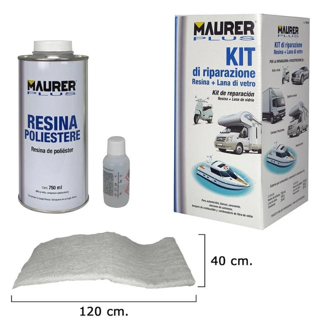 Fibra de Vidrio MAT-300 (densidad 300gr/m2) para reparaciones. Fibra de vidrio  para tuning e impermeabilizaciones