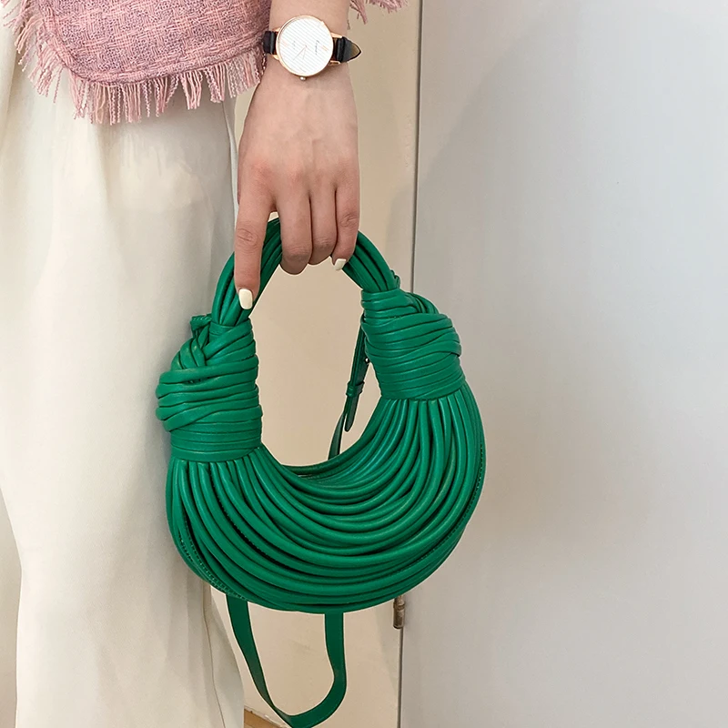 

2022 Summer Personality Line Handbag Luxury Design Women's Hobos High Quality Leather Underarm Bag Fashion Evening Clutch Bag