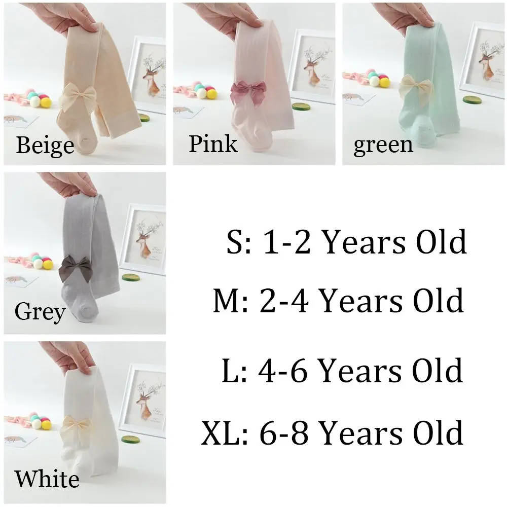 Princess Babys Kids Anti-mosquito Leggings Summer Girls Pantyhose Soft Breathable Mesh Bow Tie Decor Tights Stockings kids pantyhose kids leggings