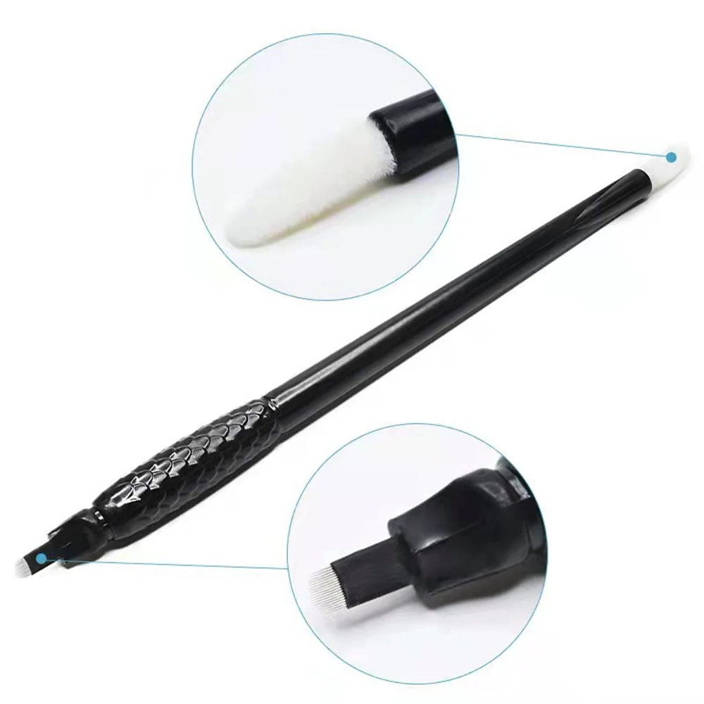 

10pcs 0.15mm 18U Disposable Microblading tools Manual Tattoo Eyebrow Pen With 18U Blade Permanent Makeup Tattoo Pen