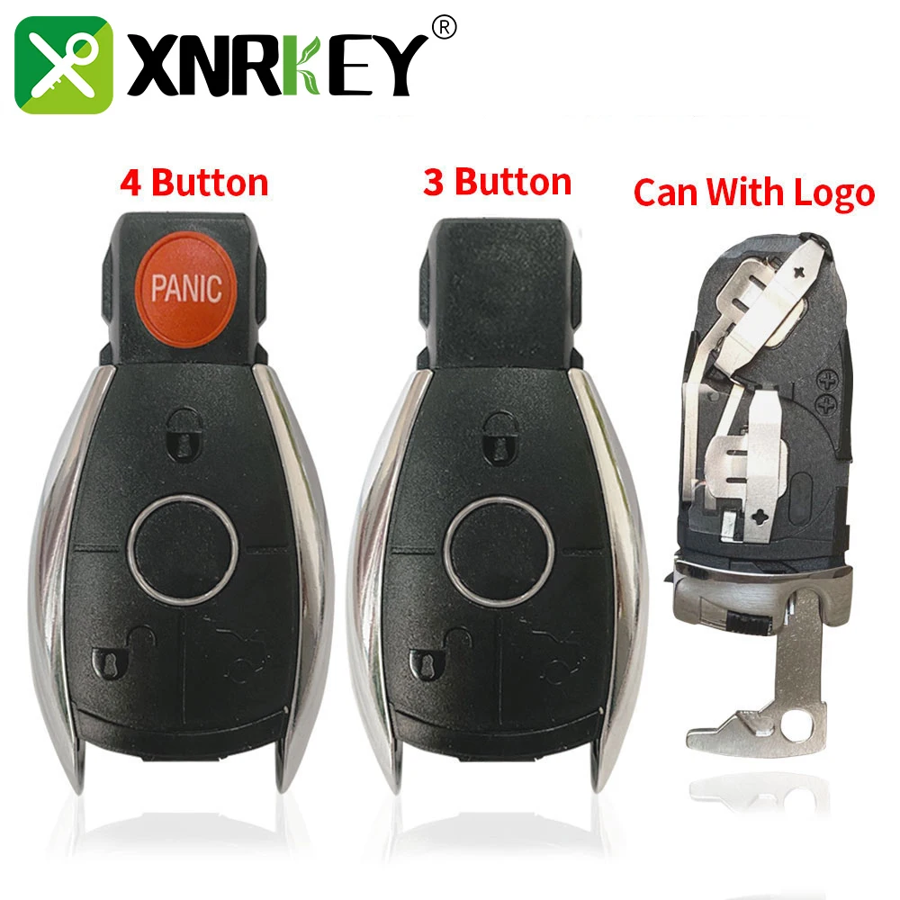 XNRKEY Replacement Remote Car Key Shell Fob Case Cover for Mercedes Benz A B C E S CL CLS CLA CLK W203 W204 W205 W210 W211 W212 xnrkey 3 4 button bga remote key shell fob for mercedes benz a c e s class glk gla w204 w212 w205 replace car key case cover