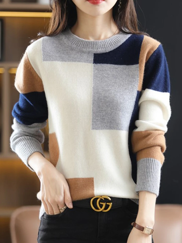 

O-Neck Vrouw Truien Dames Pull Hiver Femme Chandails Frau Pullover Winter Clothes Knitted Tops Women Sweaters 2023