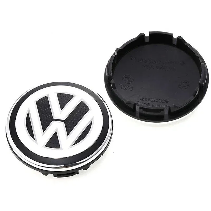 폭스바겐 VW 4개 56/65/66mm 자동차 휠 센터 허브 캡 커버 교체 액세서리 (폭스바겐 VW R GTI 골프 5 7 캐디 용)