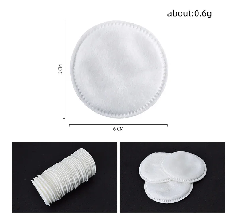 Description Picture 2 of item100/200/500PCS Disposable Cosmetic Wipes Nail Art Cleaning Round Pads Soft Daily Supplies Facial Cotton Makeup Remover Tool