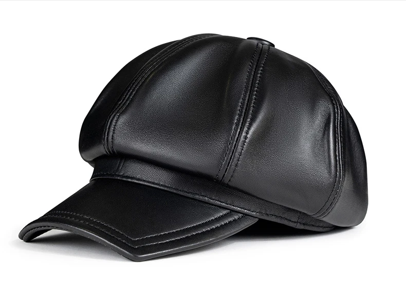 Casquette aviateur en cuir de mouton Trooper – Hommes – Marron | Ricardo BH