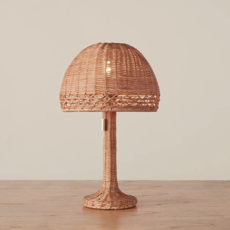 Table Lamp Light Luxury High Sense Bedroom Bedside Retro Zen Atmosphere Good-Looking Woven