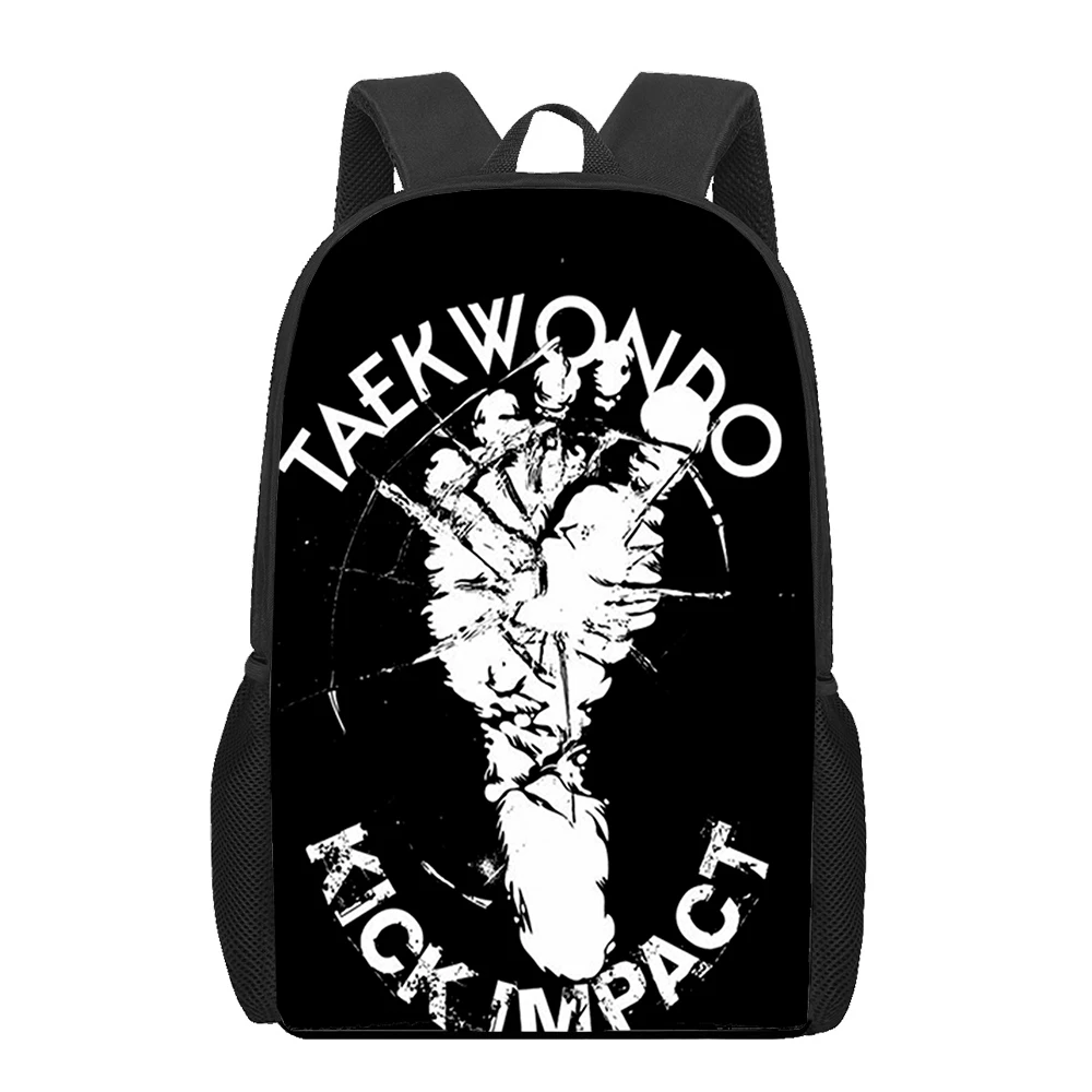 Kungfu Taekwondo School Bags 3D Printed Book Bag Women Men Casual Travel Backpack Teenager Laptop Backpack Kids School Bags Gift
