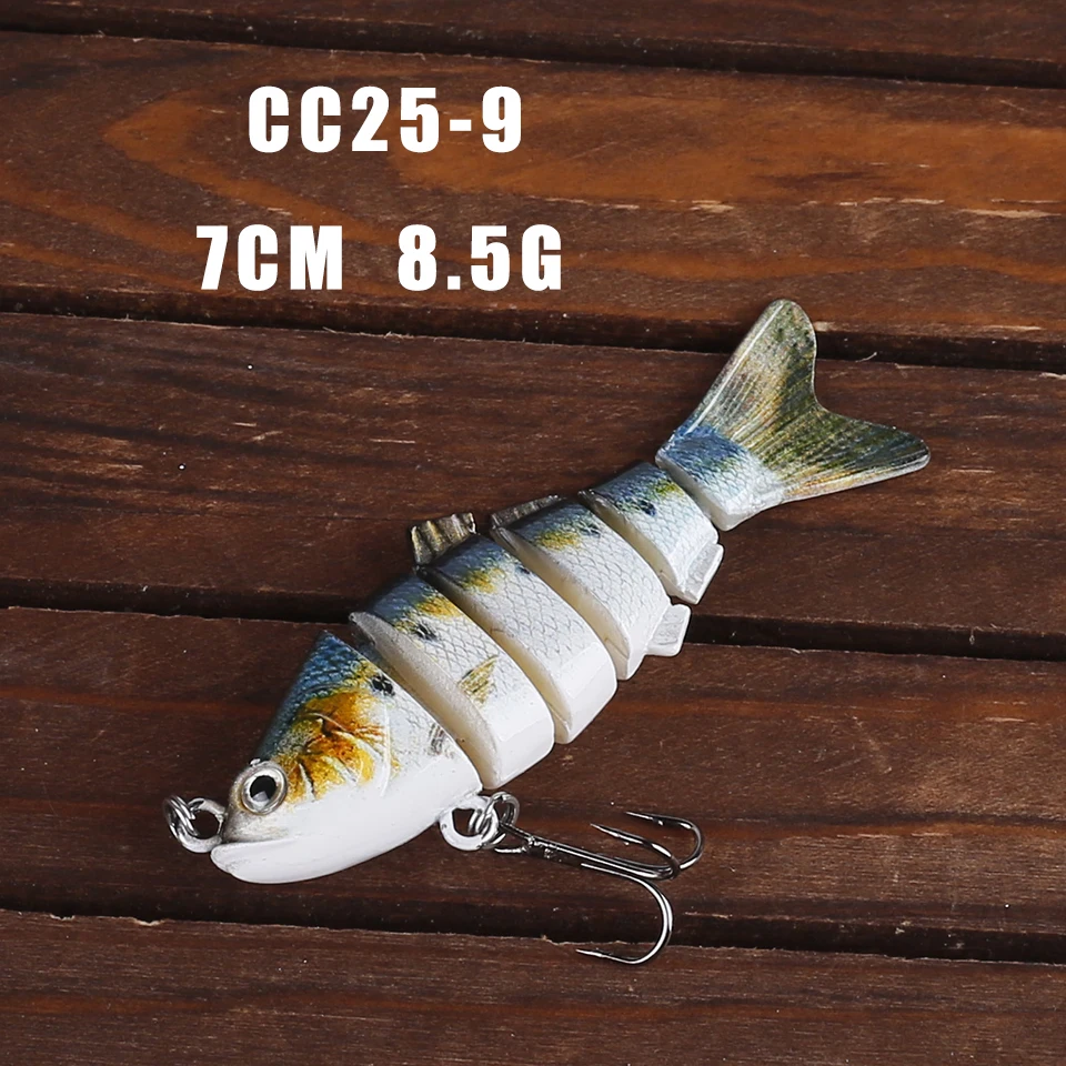 AYWFISH 2 Sizes Bass Fishing Lures Lifelike Action 6 Segments Sinking  Artificial Bait Jointed Mini Swimbait Small Fish Wobbler - AliExpress
