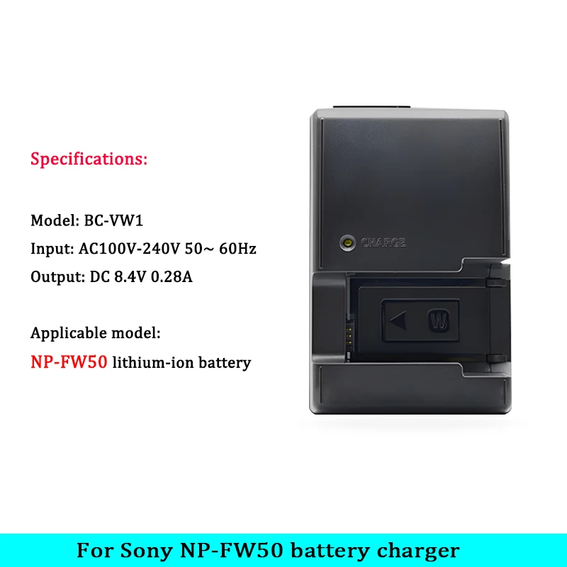 BC-VW1 Camera Battery Charger For Sony A5000 A6000 A3000
