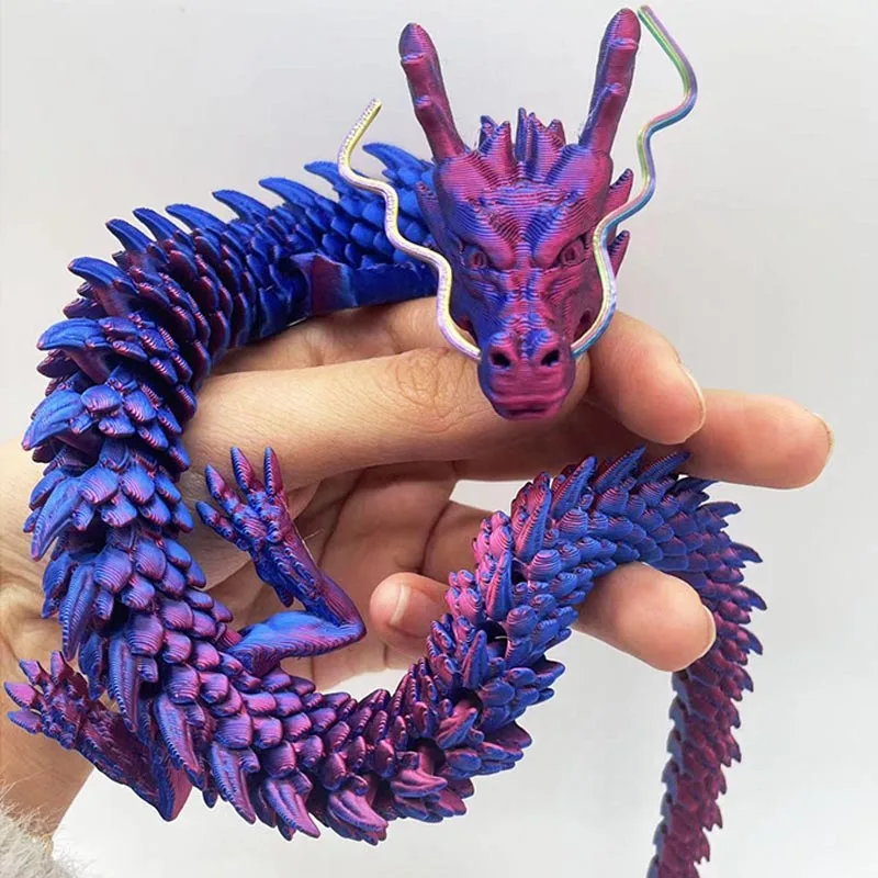 1/2PCS 3D Printed Dragon with Egg Articulated Dragon Full Body Joints Can Move Rotatable Articulated Desktop Creative Kids Toys