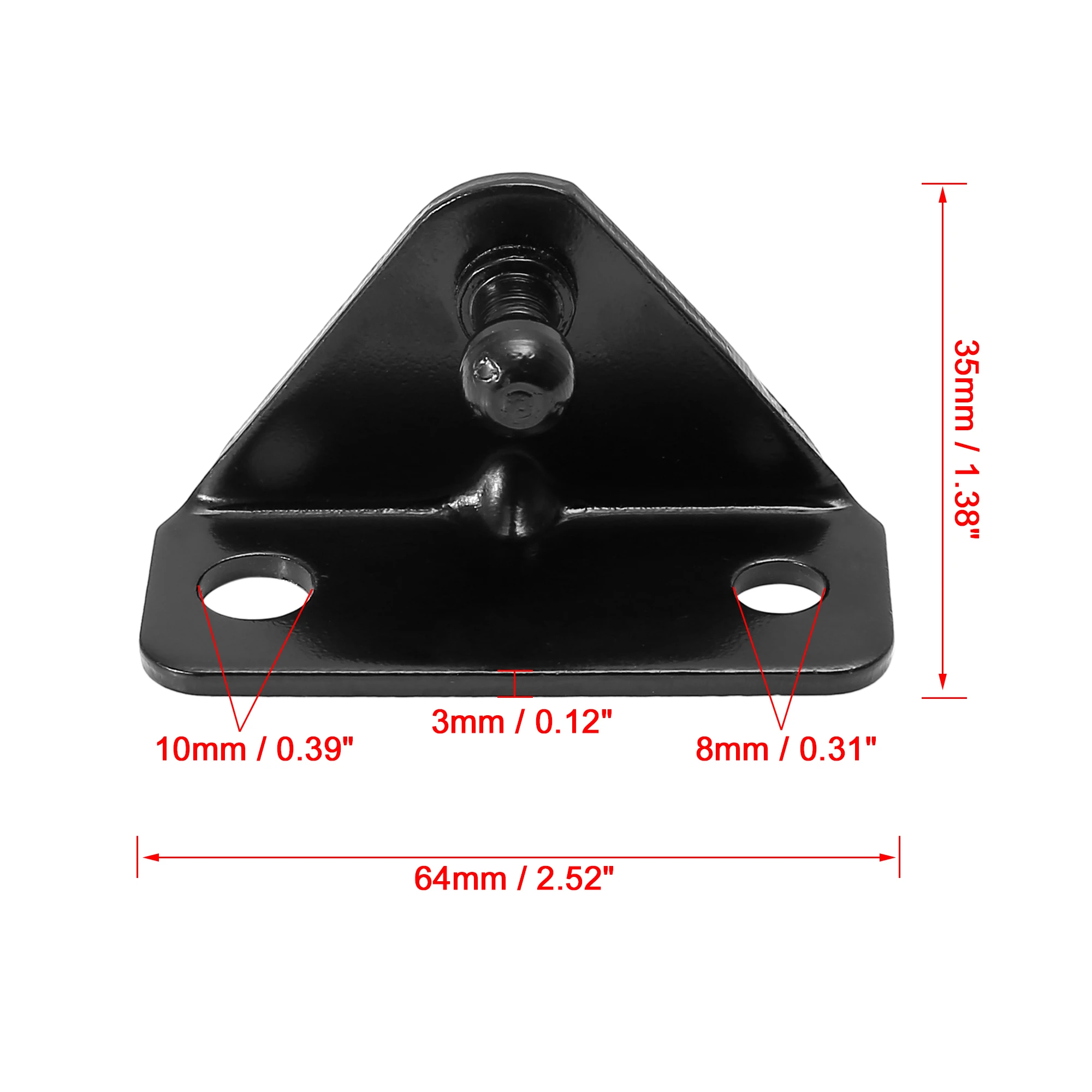 4 staffe di montaggio in acciaio inossidabile nero da 155 x 19 mm per collegamenti di