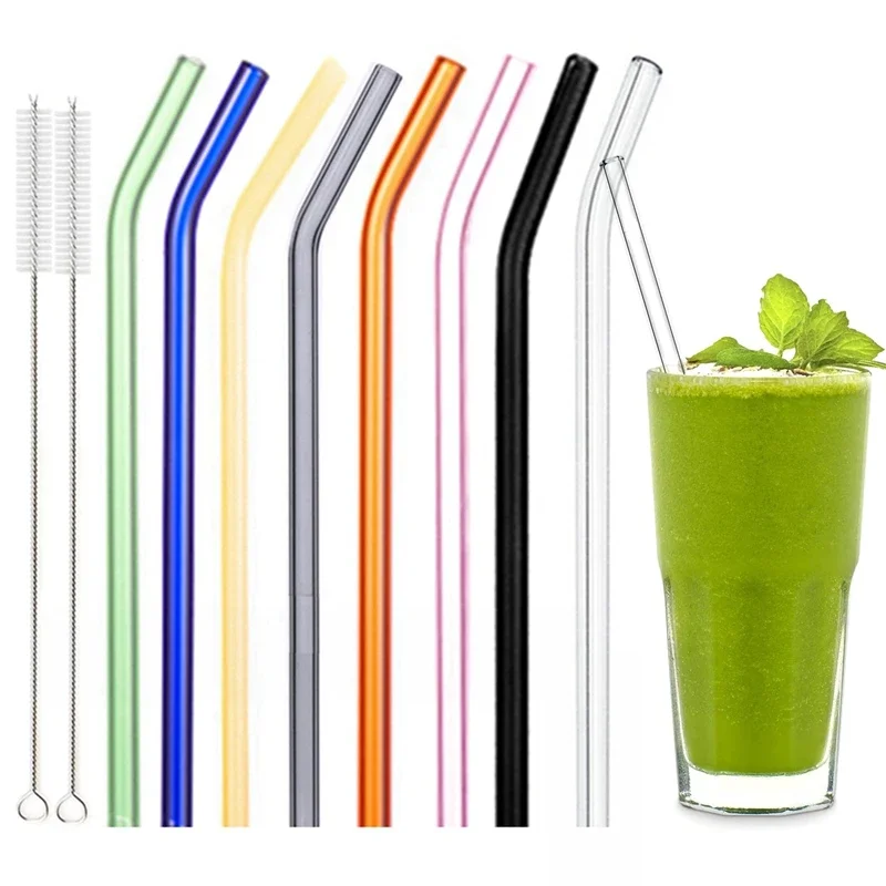 20cm Reusable Glass Straws Drinking Straws