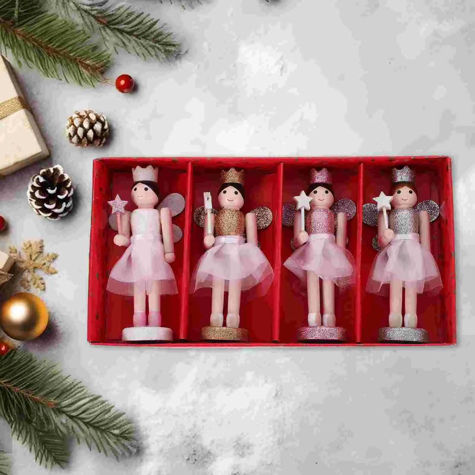 

Adorable Angel Nutcracker Decoration Wood Craft Nutcracker Tabletop Small Angel Nutcracker
